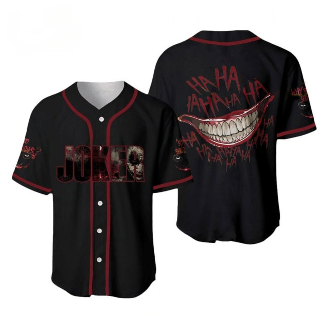 2024 Joker Harley Quinn Hahaha Baseball Jersey