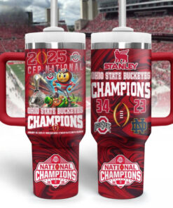 2025 CFP National Ohio State Buckeyes Champions Tumbler With Handle And Straw